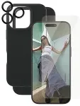 PANZERGLASS CARE by Fashion 3-i-1 Beskyttelsescover Sort til iPhone 16 Pro