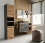 TOP E SHOP Topeshop S40 ANTRACYT/ARTISAN bathroom storage cabinet
