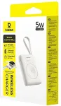 BASEUS Juhtmevaba laadija ja akupank Apple Watchile, 5W, 1640 mAh, sisseehitatud kaabliga, White (E0205302)