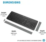 Klaviatuur Hp 230 Wireless Mouse and Keyboard Combo
