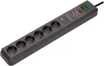 UPS Brennenstuhl Secure-Tec Surge Protection 15.000 A Black 6 AC outlet(s) 3 m