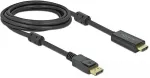 DeLOCK DisplayPort 1.2 > HDMI Kabel 4K 60Hz 3m aktiv schwarz