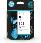 Tooner Hp 305 2-Pack Tri-color/Black Original Ink Cartridge