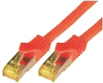 M-Cab - Patch-Kabel - RJ-45 (M) zu RJ-45 (M) - 50 cm - SFTP, PiMF -Cat.7 Rohkabel - halogenfrei, geformt, ohne Haken - Rot
