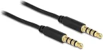 DeLOCK Klinkenkabel 3,5 mm 4 Pin Stecker zu Stecker 2 m schwarz