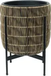 Home4you Lillepott WICKER alusega 38x38xH49cm, helepruun