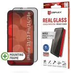 Displex Privacy Screen Protector (10H) for Apple iPhone 13/13 Pro/14/16e/17e, Eco Mounting Frame, Privacy Filter
