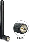 DELOCK WL-Antenne SMA 2,0dBi, Kippgelenk drehbar schwar