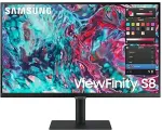 Monitor SAMSUNG 68,6cm/27" (3840x2160) ViewFinity S8 S27B800TGU 16:9 5ms IPS HDMI 2xThunderbolt4 VESA Pivot 4K Black