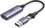 Ugreen Adapter USB 40189 USB-C - HDMI + USB-C Srebrny (40189)