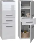 TOP E SHOP Topeshop NEL V DDS BIEL POŁ bathroom storage cabinet White