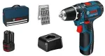 Bosch Urbjma&scaron;īna-skrūvgriezis GSR 12V-15 12 V 2 x aku 2 Ah