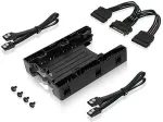 ICY Dock Einbaurahmen IcyDock 2x6,3cm IDE/SATAD in 3,5" HDD/SSD sw