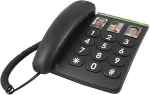 Mobiiltelefon Doro PhoneEasy 331ph - Telefon mit Schnur - Schwarz (380003)