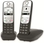 Telefon GIGASET Laua Gigaset A690 Duo analoogtelefon helistaja nime ja identifitseerimisega Black, Silver