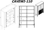 Cama MEBLE Cama VERA display cabinet 110x40x160 matt white
