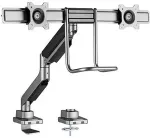EQUIP Tischhalterung 17"-32"/2TFT 360&deg; Gasfeder 9Kg silber lite Retail