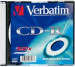 Toorikud VERBATIM CD-R 700MB, 52 Extra Prot. Slim Box