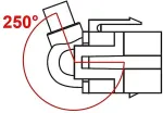 DeLOCK Keystone Modul USB 5 Gbps Typ-A Buchse 250&deg; zu Typ-A Stecker mit 0,5 m Kabel schwarz