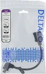 DELTACO Flexible HDMI adapter, 0,2m, right-angled, HDMI M/F, UHD black / HDMI-21D