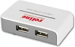 ROLINE USB 2.0 Hub "Black and White", 4 Ports, mit Netzteil