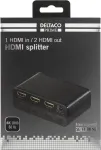 DELTACO HDMI Splitter HDMI 2.0, 4K, UltraHD, 3D, HDCP 2.2, black / HDMI-245