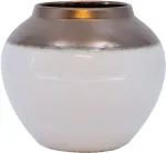 Home4you Vaas TITAN STONE D20xH18cm, valge/kuld