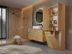 TOP E SHOP Topeshop NEL 2K DD ART KPL bathroom storage cabinet Oak