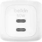 Belkin BOOSTCHARGE 50W DUAL USB-C LADE POWER DELIVERY UND PPS WEI