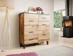 Cama MEBLE Cama sideboard LOTTA 110 2D4S wotan oak/mat must
