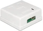 DeLOCK Netzwerk Dose 2x RJ45 Buchse Cat6 geschirmt