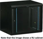 TOTEN 19&Prime; wall cabinet , 18U, 600 &times; 450, glass door, black / WS64186001 / 19-W6418