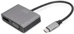 Assmann DIGITUS Adapter USB-C St. -> VGA Bu. / DP Bu. 4K/30Hz 20cm