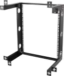 Deltacoimp 19 "seinakinnitus, 12U, koormus 60kg, teras, kinnituskomplekt, must
