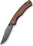 No name N&oacute;ż Civivi Clingman Damascus Guibourtia Wood