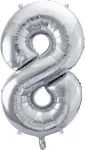 PartyDeco fooliumist &otilde;hupall, 35 cm, number 8