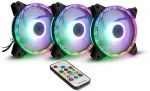 Inter-Tech L&uuml;fter 120*120*25 ARGUS RGB-FAN SET RS-07, 3X LED retail