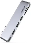 Ugreen 80856 laptop dock/port replicator 2 x USB 3.2 Gen 2 (3.1 Gen 2) Type-C Aluminium