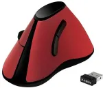 Hiir Logilink Maus, ergonomisch vertikal, Funk 2.4 GHz, rot