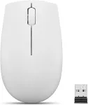 Hiir Lenovo 300 Wireless Compact/Office/Optical/1,000 DPI/Wireless USB/White