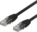 DELTACO U/UTP Cat6 patchkabel, LSZH, 0,3m, svart