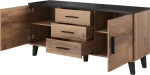 Cama MEBLE Cama sideboard LOTTA 150 2D3S wotan oak + mat black