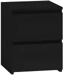 TOP E SHOP Topeshop M2 CZERŃ nightstand/bedside table 2 drawer(s) Black