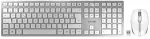 Klaviatuur CHERRY Klawiatura DW 9100 SLIM klawiatura RF Wireless + Bluetooth AZERTY francuski Silver
