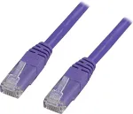 DELTACO U/UTP Cat6 patchkabel 0,3m, lila