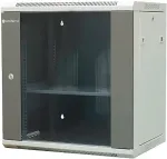 EMITER NET Separate hanging cabinet 19" 12U, sheet metal/glass door, 600&times;450&times;635mm width/depth/height EM/AP6412