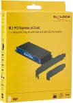 V&otilde;rgukaart DeLOCK PCIe x4 K 1x in NVM M.2 Key M - with heat sink + RGB LED