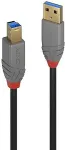 Lindy 0.5m USB 3.2 Typ A an B Kabel, 5GBit/s, Anthra Line USB Typ A Stecker an B Stecker (36740)