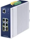 Planet Technology Corp. Switch Planet PLANET TSN-5225-4T2S hallatav L2+ Gigabit Ethernet (10/100/1000) v&otilde;rguliides alumiinium, Blue