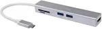EQUIP Adapter USB-C->HDMI/2xUSB3.0/SD/TF 4K/ 30Hz 0.15m Alu.
